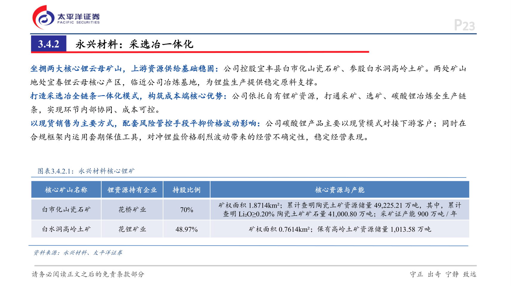 我想了解一下3.4.2 永兴材料：采选冶一体化