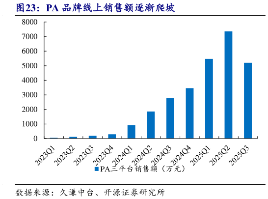 咨询下各位PA 品牌线上销售额逐渐爬坡?