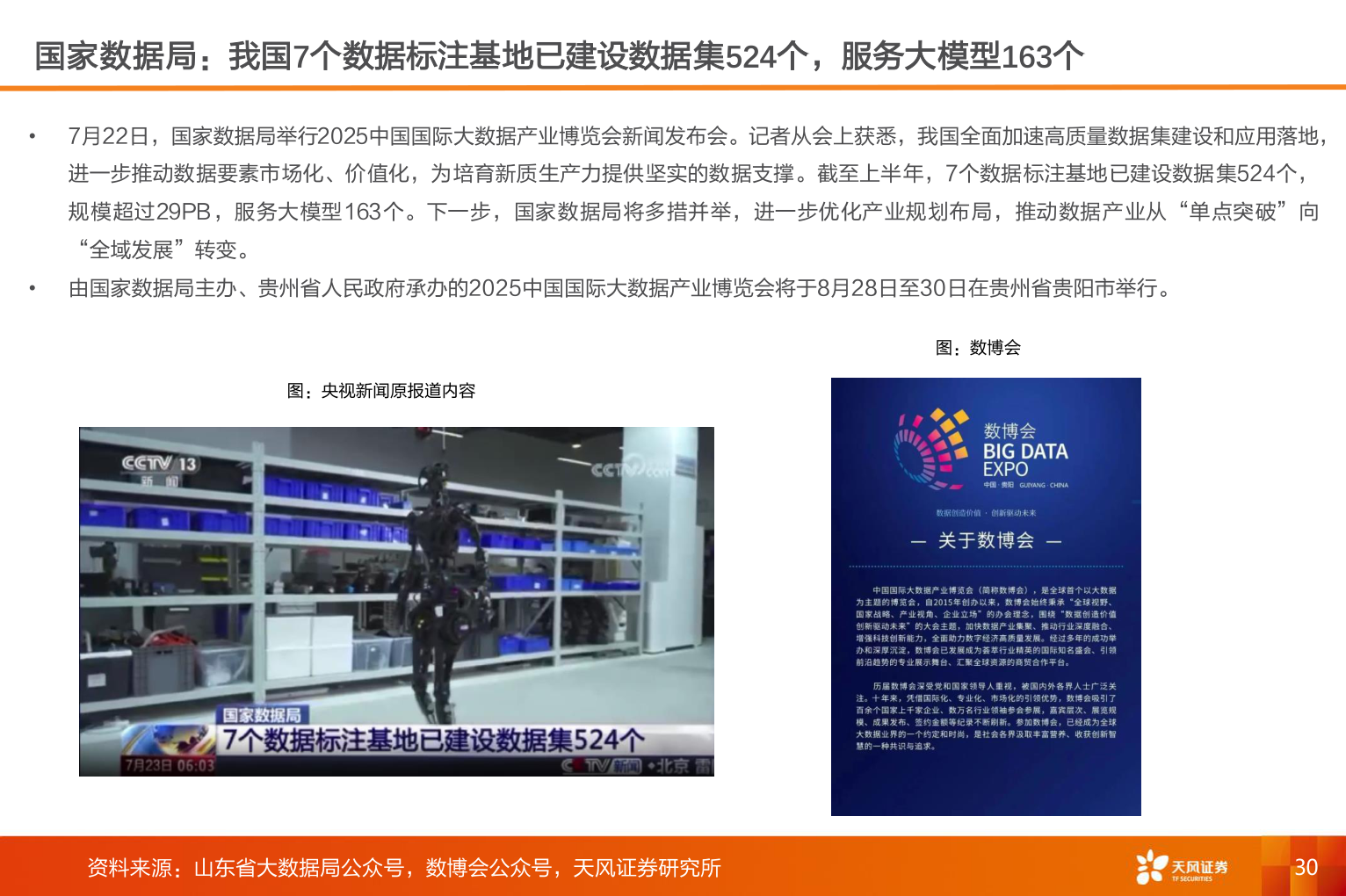 咨询大家国家数据局:我国7个数据标注基地已建设数据集524个,服务大模型163个?