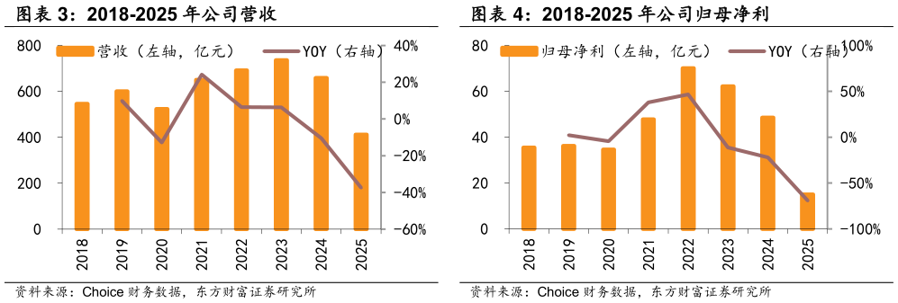 你知道2018-2025 年公司营收 2018-2025 年公司归母净利