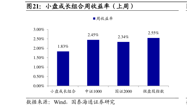 想问下各位网友小盘成长组合周收益率（上周）