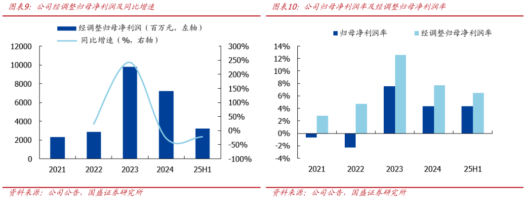 各位网友请教一下公司经调整归母净利润及同比增速公司归母净利润率及经调整归母净利润率