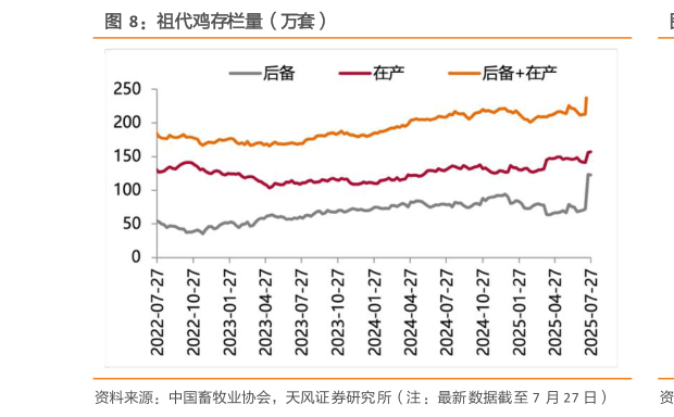 我想了解一下祖代鸡存栏量（万套）