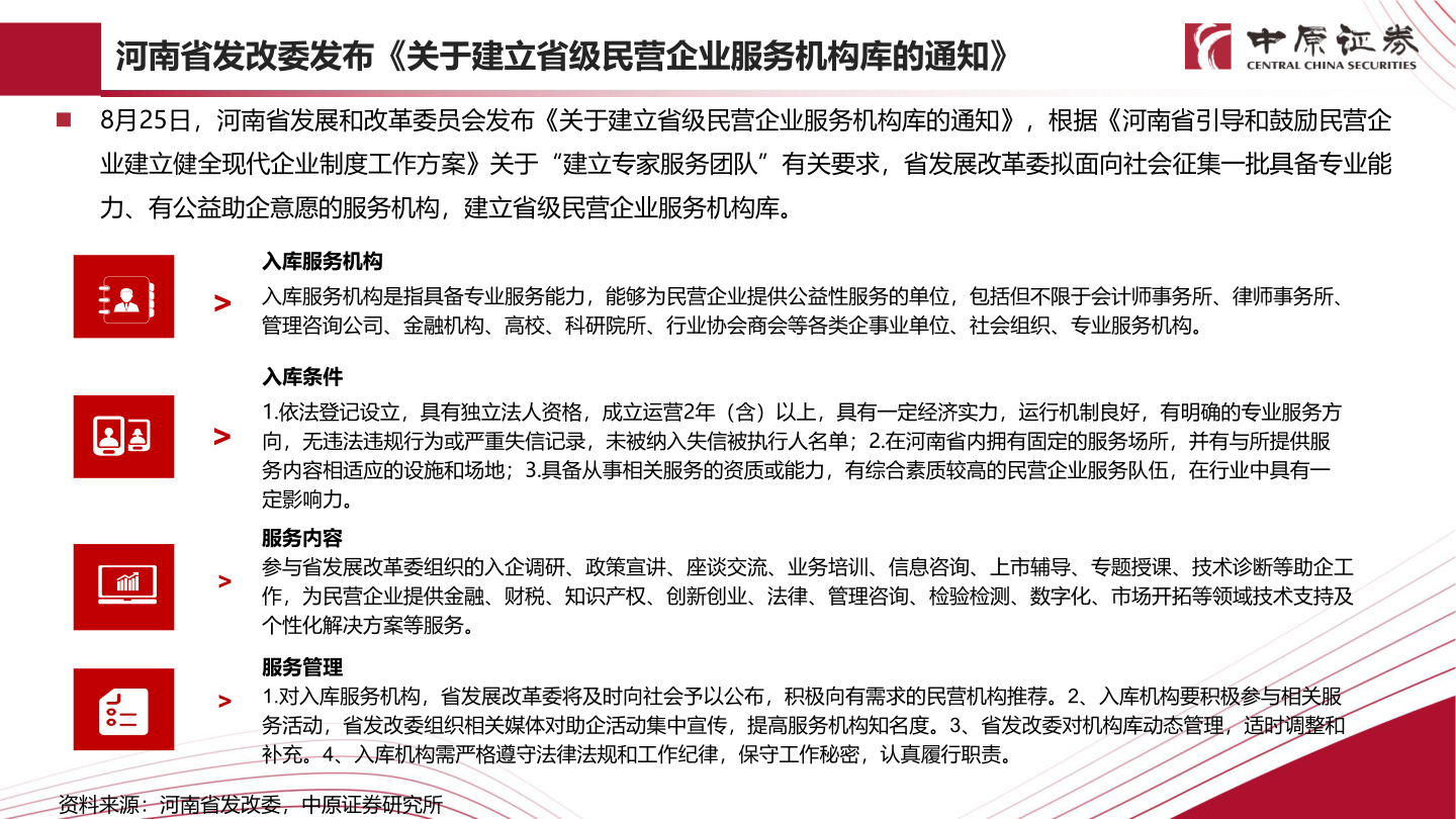 咨询下各位河南省发改委发布《关于建立省级民营企业服务机构库的通知》