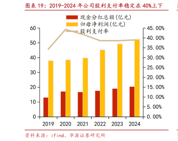 如何了解2019-2024 年公司股利支付率稳定在 40%上下
