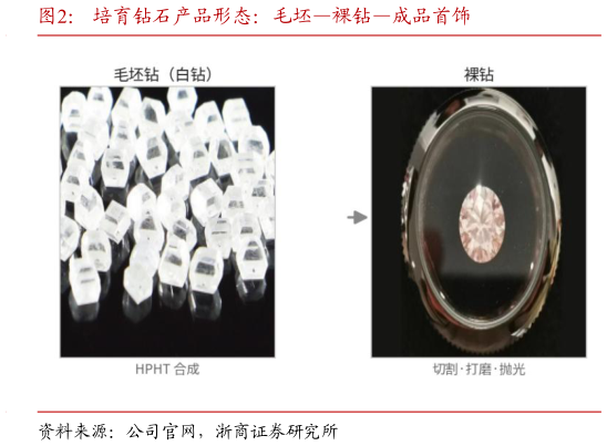 想关注一下培育钻石产品形态：毛坯裸钻成品首饰