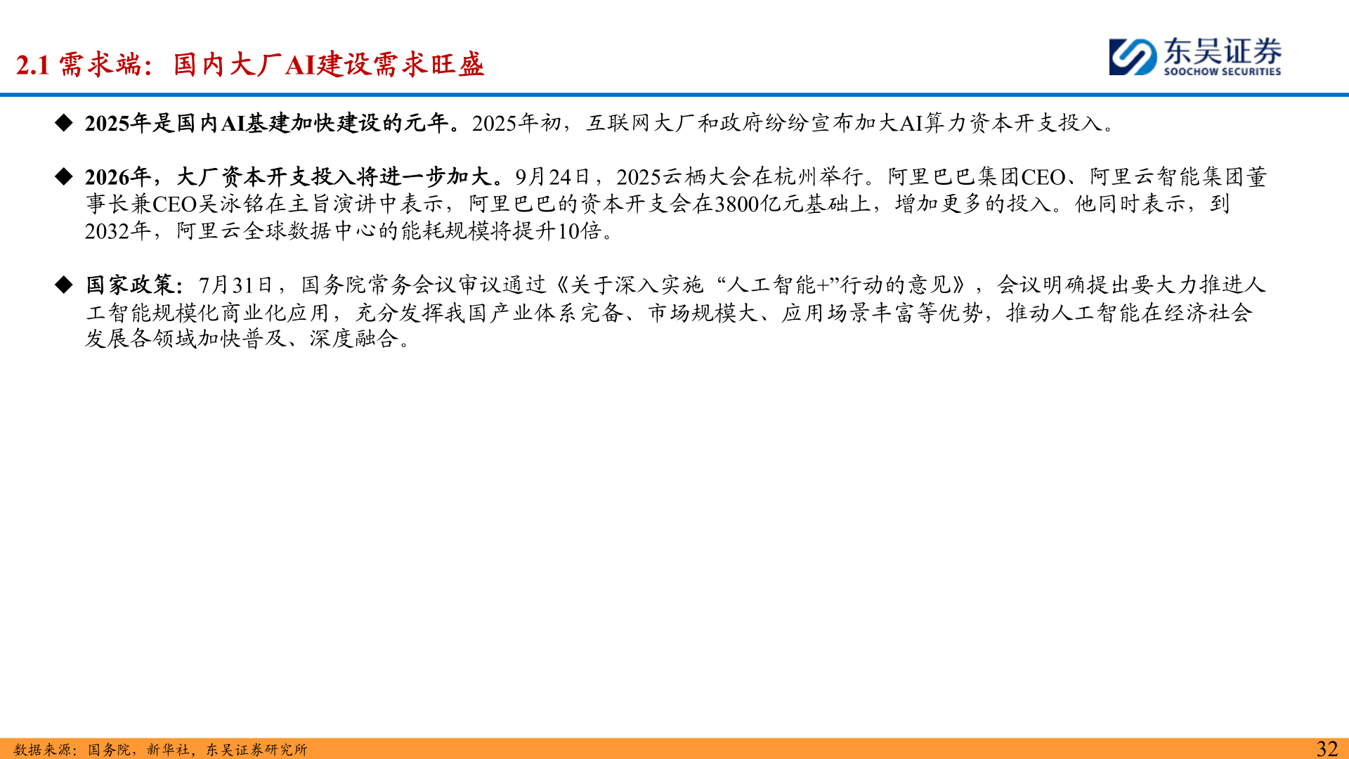 如何看待2.1 需求端:国内大厂AI建设需求旺盛?