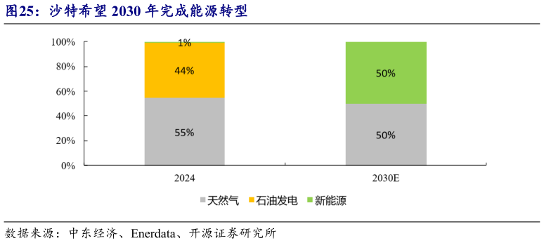 请问一下沙特希望 2030 年完成能源转型
