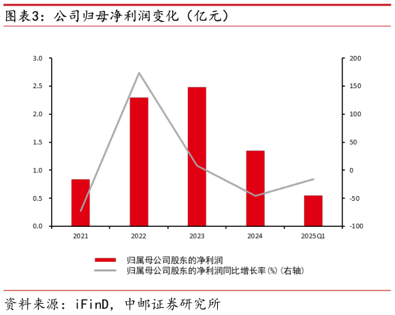如何解释公司归母净利润变化（亿元）