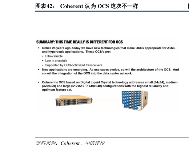 各位网友请教一下Coherent 认为 OCS 这次不一样