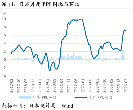 我想了解一下日本月度 PPI 同比与环比
