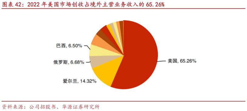 咨询大家2022 年美国市场创收占境外主营业务收入的 65.26%?