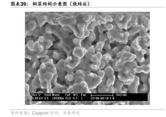 如何解释铜浆结构示意图(烧结后)?