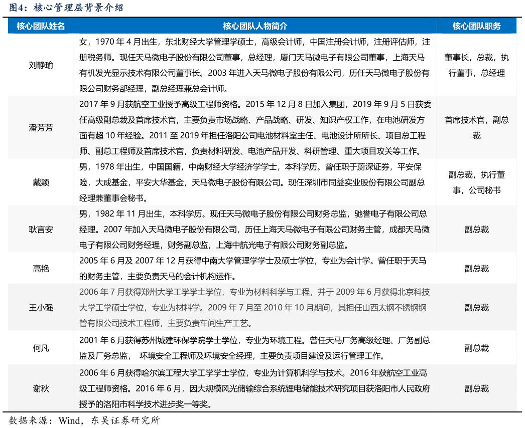 各位网友请教一下核心管理层背景介绍?