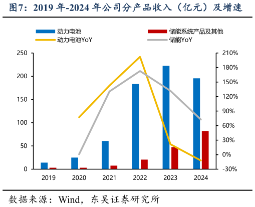 如何了解2019 年-2024 年公司分产品收入(亿元)及增速?