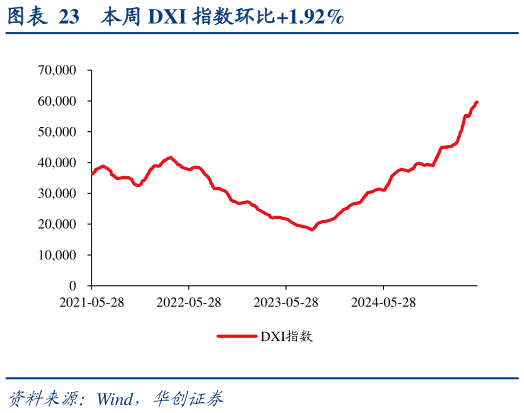 如何看待本周 DXI 指数环比1.92%?