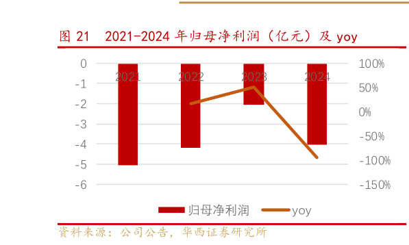 想关注一下2021-2024 年归母净利润（亿元）及 yoy