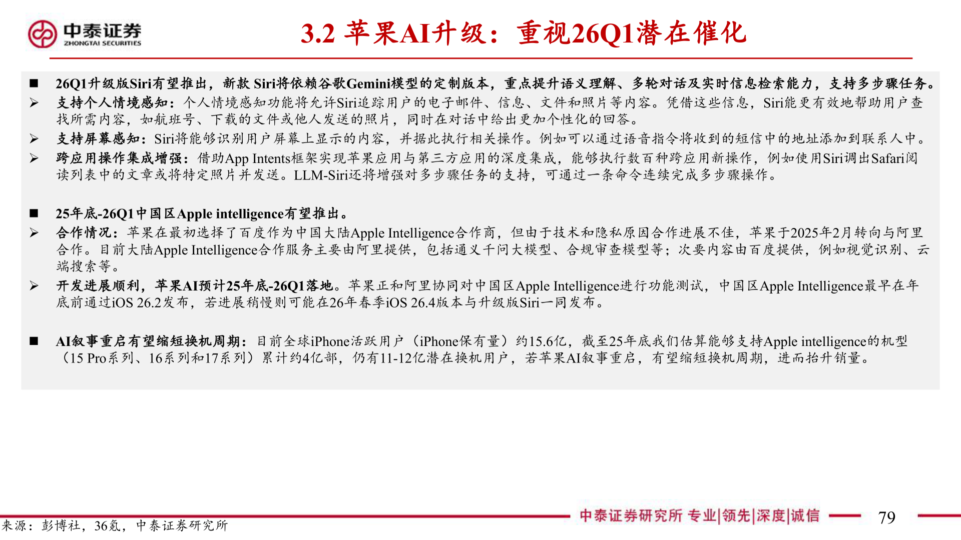咨询下各位3.2 苹果AI升级：重视26Q1潜在催化