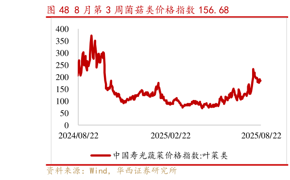 你知道8 月第 3 周菌菇类价格指数 156.68?