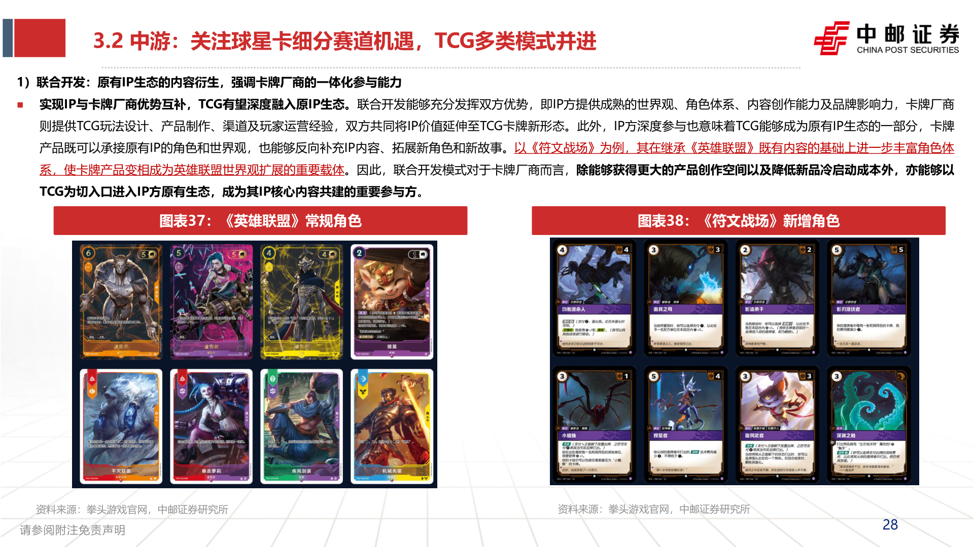 想关注一下3.2 中游：关注球星卡细分赛道机遇，TCG多类模式并进