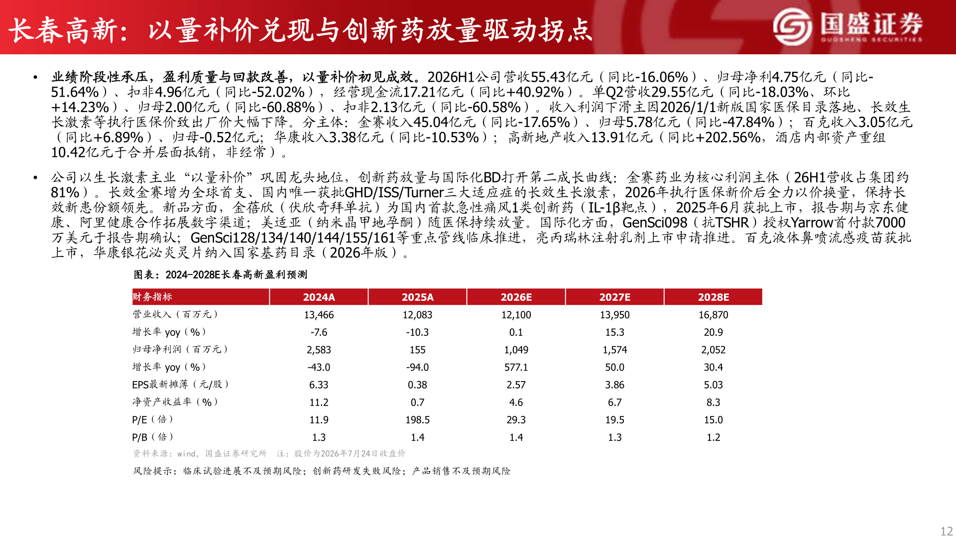 一起讨论下长春高新：以量补价兑现与创新药放量驱动拐点