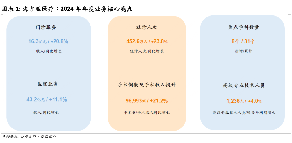 如何了解海吉亚医疗：2024 年年度业务核心亮点?