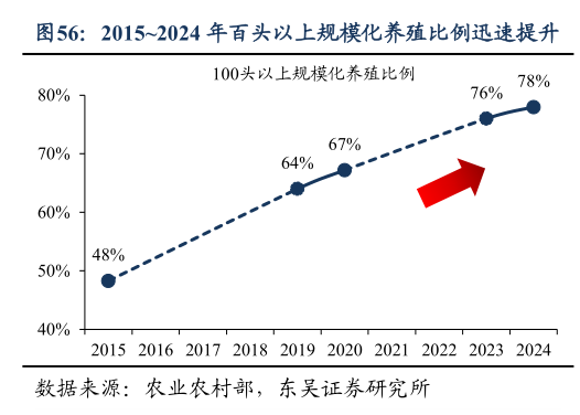 如何了解20152024 年百头以上规模化养殖比例迅速提升