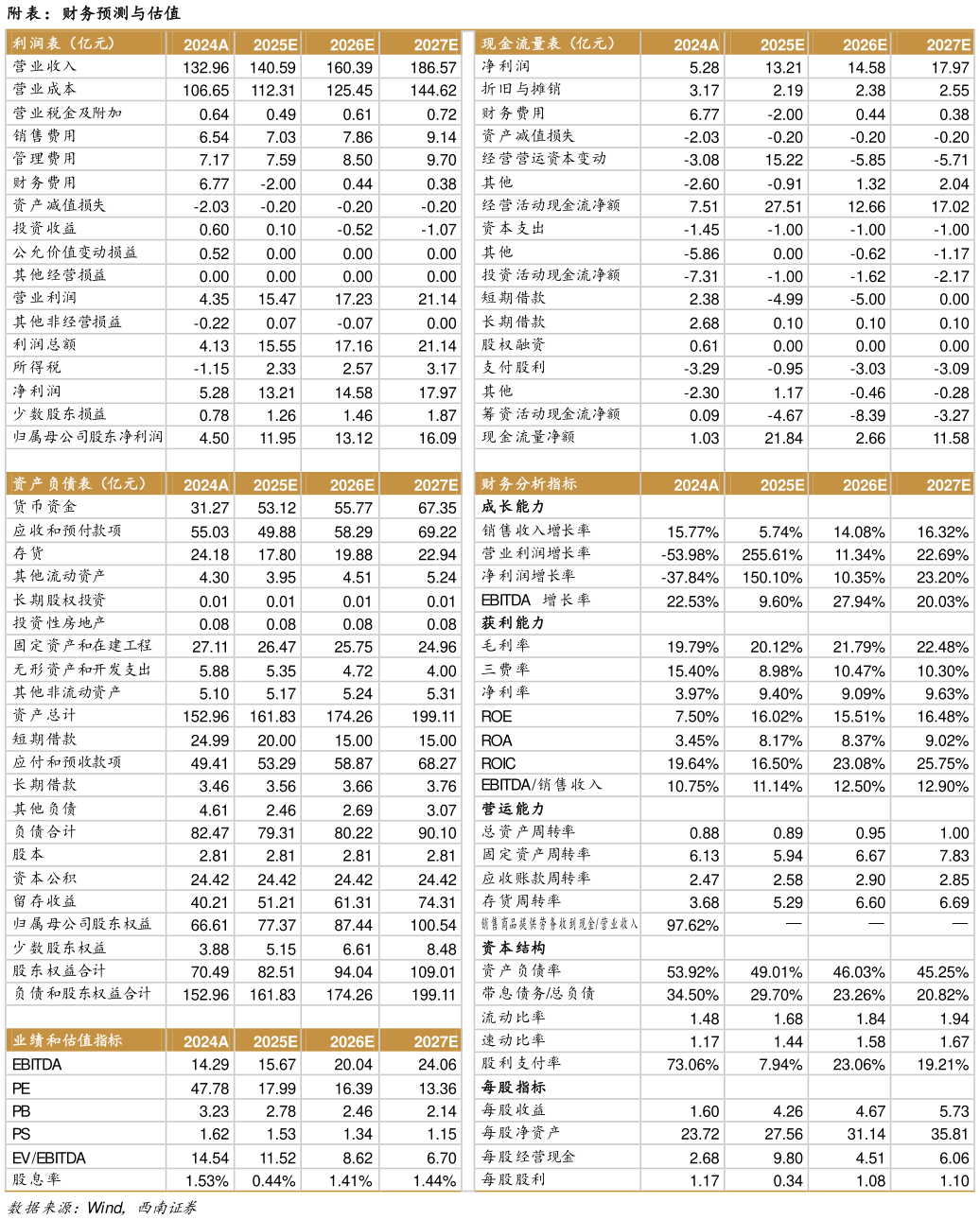 如何才能附表：财务预测与估值