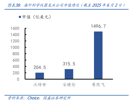 如何解释海外科学仪器龙头公司市值情况(截至2025年6月2日)?