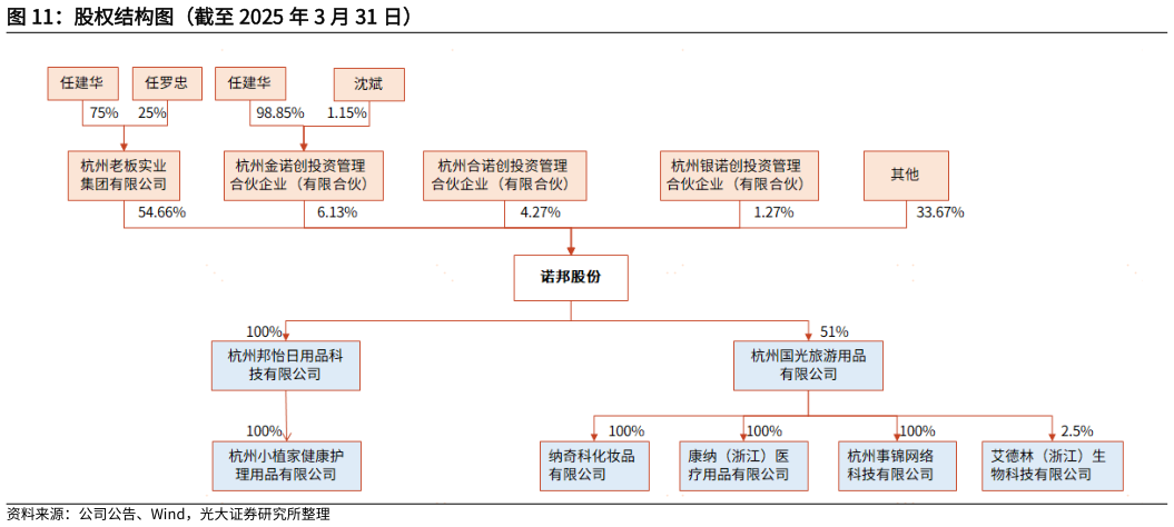 如何看待股权结构图(截至 2025 年 3 月 31 日)?