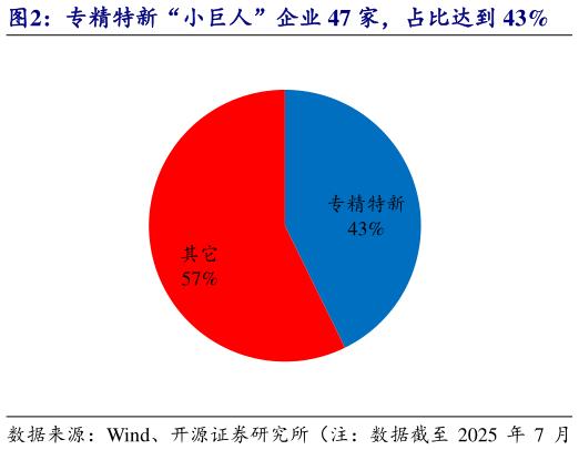 怎样理解专精特新“小巨人”企业 47 家，占比达到 43%