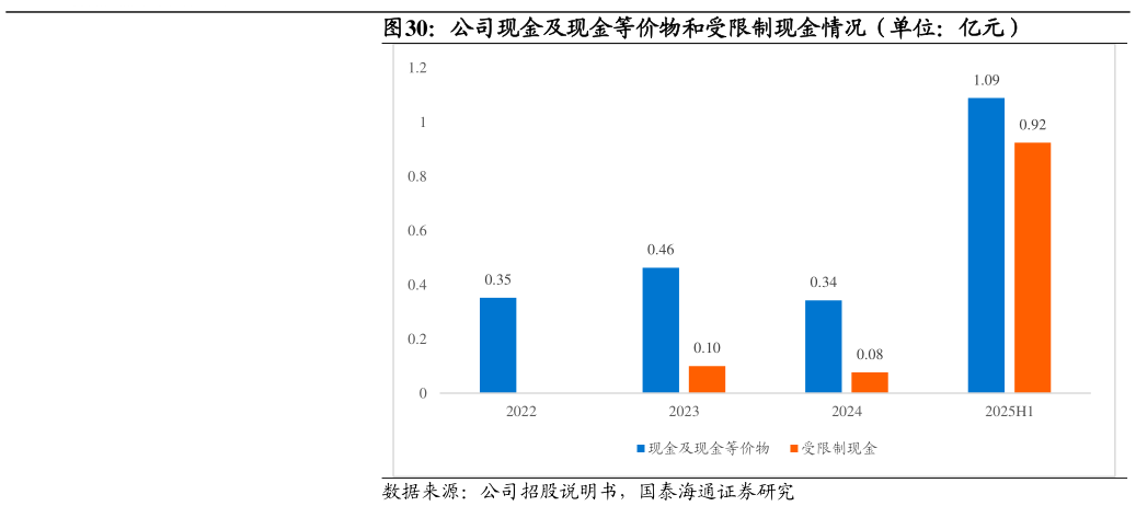 谁知道公司现金及现金等价物和受限制现金情况（单位：亿元）?