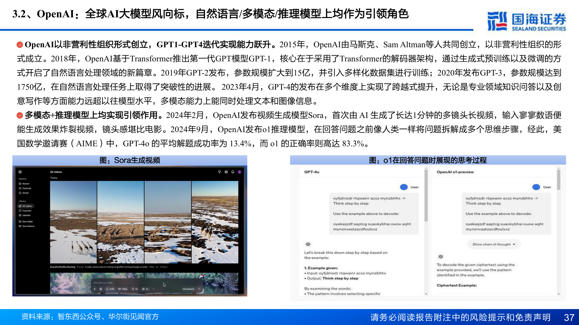 一起讨论下3.2、OpenAI：全球AI大模型风向标，自然语言/多模态/推理模型上均作为引领角色
