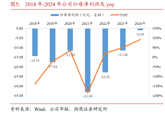 谁知道2018 年-2024 年公司归母净利润及 yoy?
