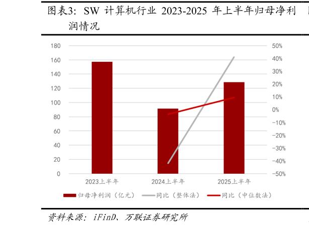 一起讨论下SW 计算机行业 2023-2025 年上半年归母净利