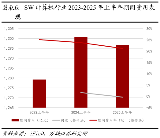 如何了解SW 计算机行业 2023-2025 年上半年期间费用表