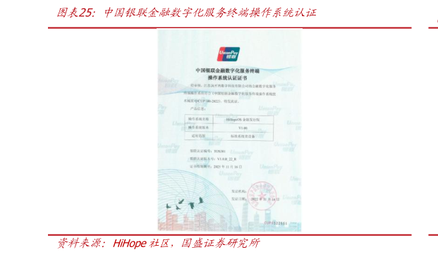如何了解中国银联金融数字化服务终端操作系统认证