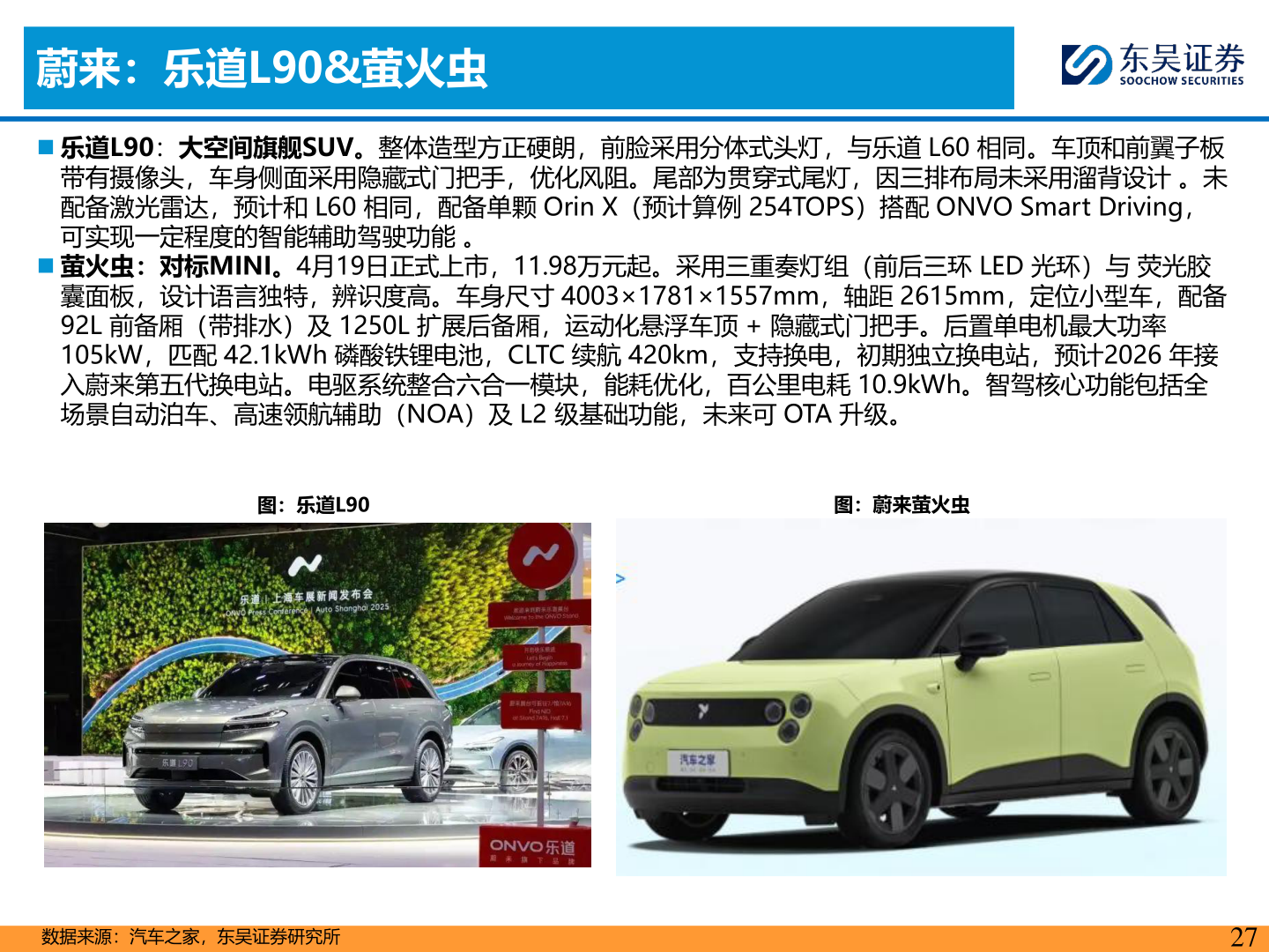 谁能回答蔚来：乐道L90&萤火虫