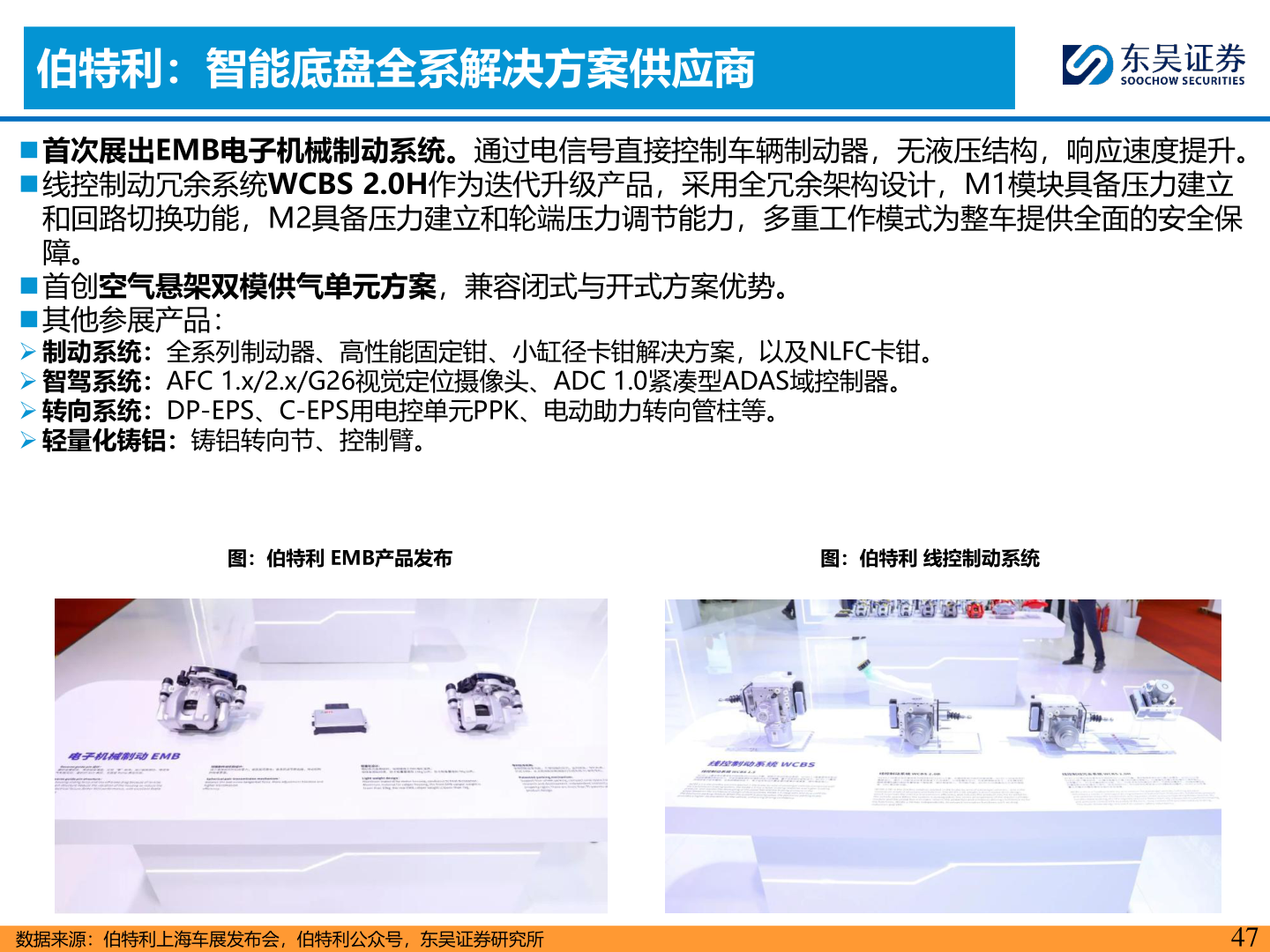 各位网友请教一下伯特利：智能底盘全系解决方案供应商