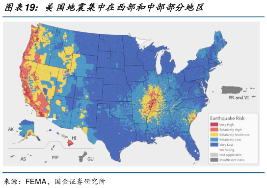 想关注一下美国地震集中在西部和中部部分地区?