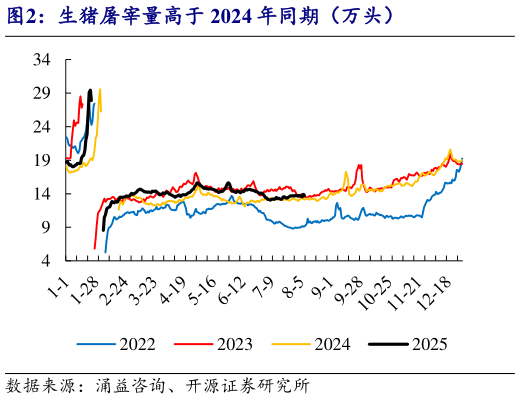 如何才能生猪屠宰量高于 2024 年同期（万头）