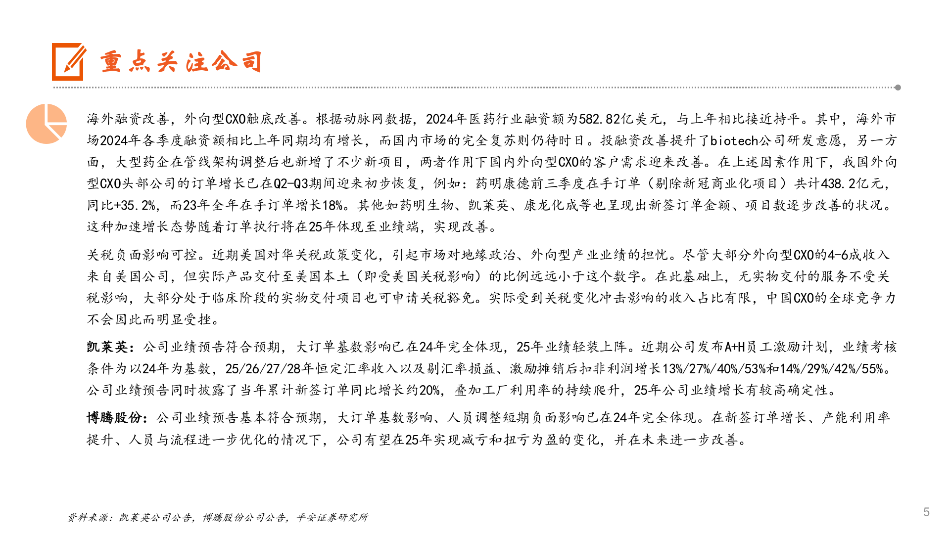 谁知道重点关注公司?