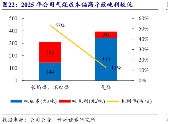 想问下各位网友2025 年公司气煤成本偏高导致吨利较低