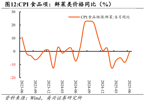 想关注一下CPI 食品项：鲜菜类价格同比（%）