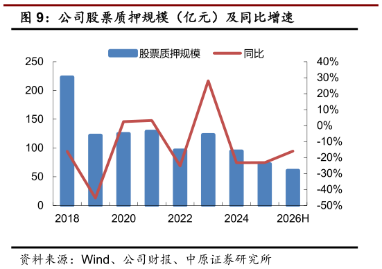 各位网友请教一下公司股票质押规模（亿元）及同比增速