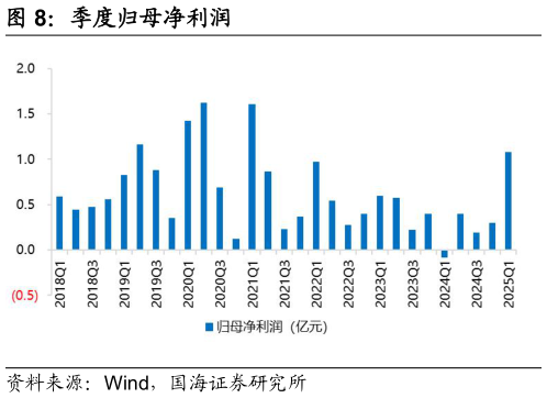 请问一下季度归母净利润