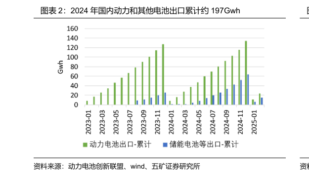 咨询大家2024 年国内动力和其他电池出口累计约 197Gwh?