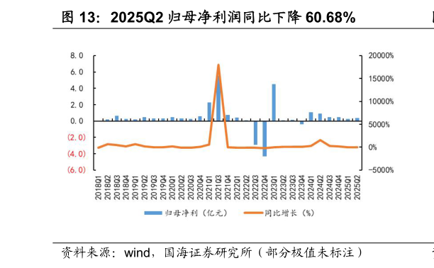 请问一下2025Q2 归母净利润同比下降 60.68%