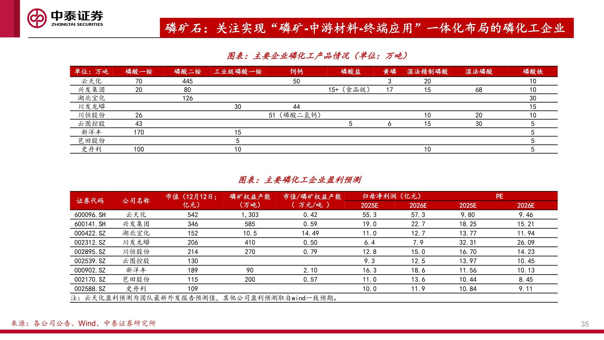 如何了解磷矿石：关注实现“磷矿-中游材料-终端应用”一体化布局的磷化工企业