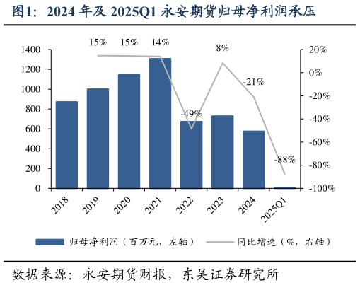 如何才能2024 年及 2025Q1 永安期货归母净利润承压